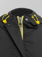 Парка MG 77268 комбинированная с кулиской на талии и капюшоном