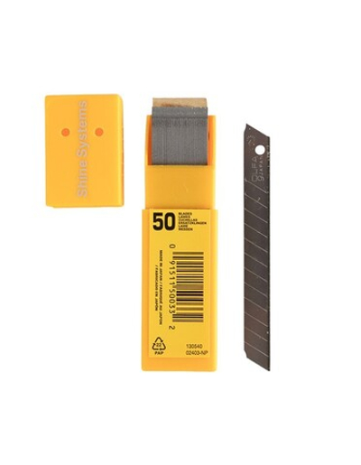 Shine Systems Запасные лезвия из углеродистой стали 60° 50 шт. в коробке OLFA