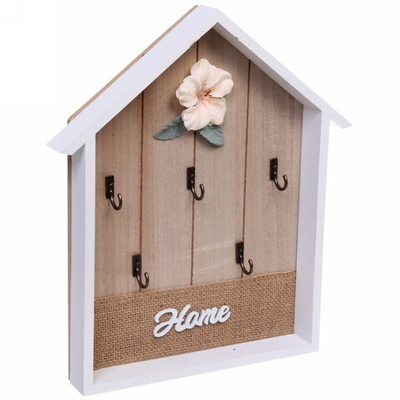 Ключница-панно «Цветочная фантазия» 26*30см 5 крючков W226