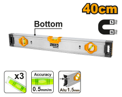 Уровень пузырьковый магнитный 40 см INDUSTRIAL