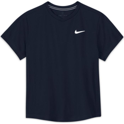 Футболка для мальчика теннисная Nike Court Dri-Fit Victory SS Top B - obsidian/obsidian/white