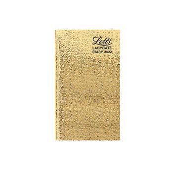 Еженедельник Letts LadyDate A6 белые страницы кожзам золотистый (412 000061)