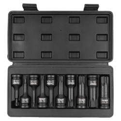 Набор головок-бит TORX ударных 10пр.,1/2''(T30, T40, T45, T50, T55, T60, T70, T80, T90, T100), в кейсе FORCEKRAFT FK-41013MPB