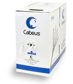Кабель витая пара U/UTP 5e кат. 4 пары Cabeus UTP-4P-Cat.5e-SOLID-WH