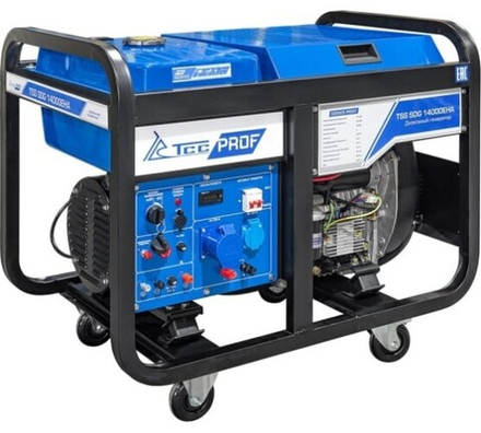 Генератор дизельный с воздушным охлаждением ТСС SDG14000 EHA открытая 100139