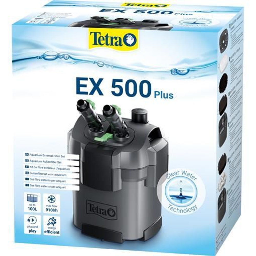 Фильтр внешний Tetra EX500 plus, 910л/ч, 5,5 Вт до 100л