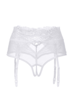 Эротические трусики-пояс Erolanta Lingerie Collection с высокой посадкой белые (46-48)