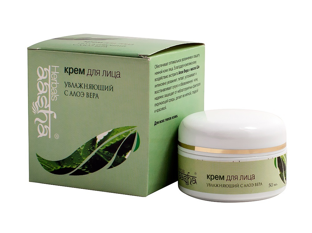 Крем для лица Aasha Herbals увлажняющий с Алоэ Вера, 50 мл