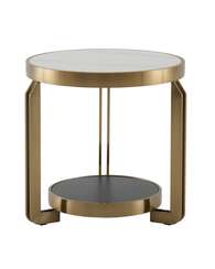 Журнальный столик Калисто 55*55 см светлая и темная керамика