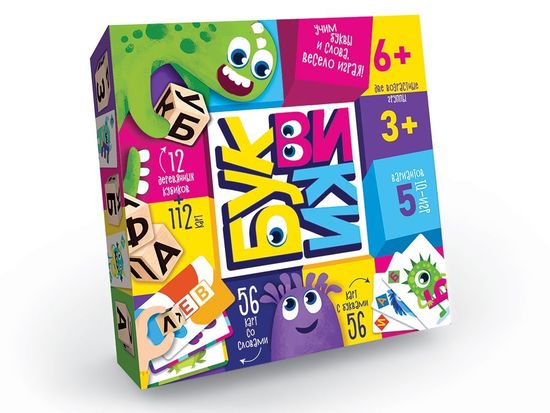 Настольная развлекательная игра «Буквики»,  Danko Toys