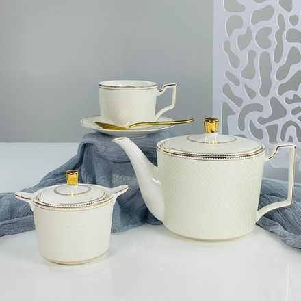 Lenardi 244-053 Чайный сервиз 16пр. 280мл в под.уп.(х4)Фарфор