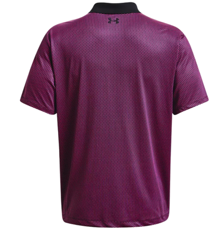 Теннисное поло Under Armour Men's UA Performance 3.0 Printed Polo - black/rebel pink
