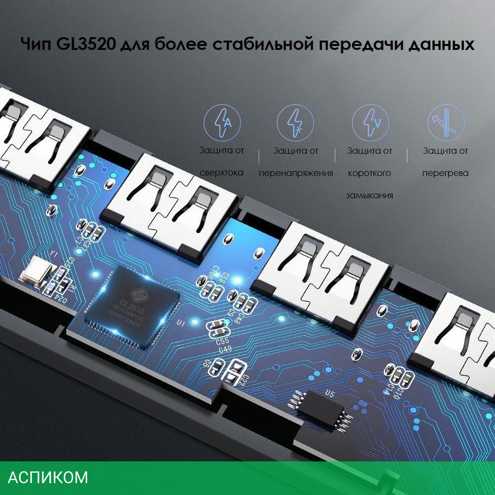 USB-хаб Ugreen CM219-70336 (70336)