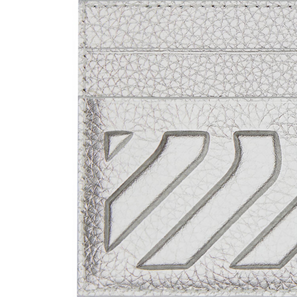 Balenciaga Car Card Holder Metallized Silver