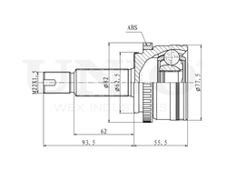 ШРУС внешний UNIO CVJ-20084