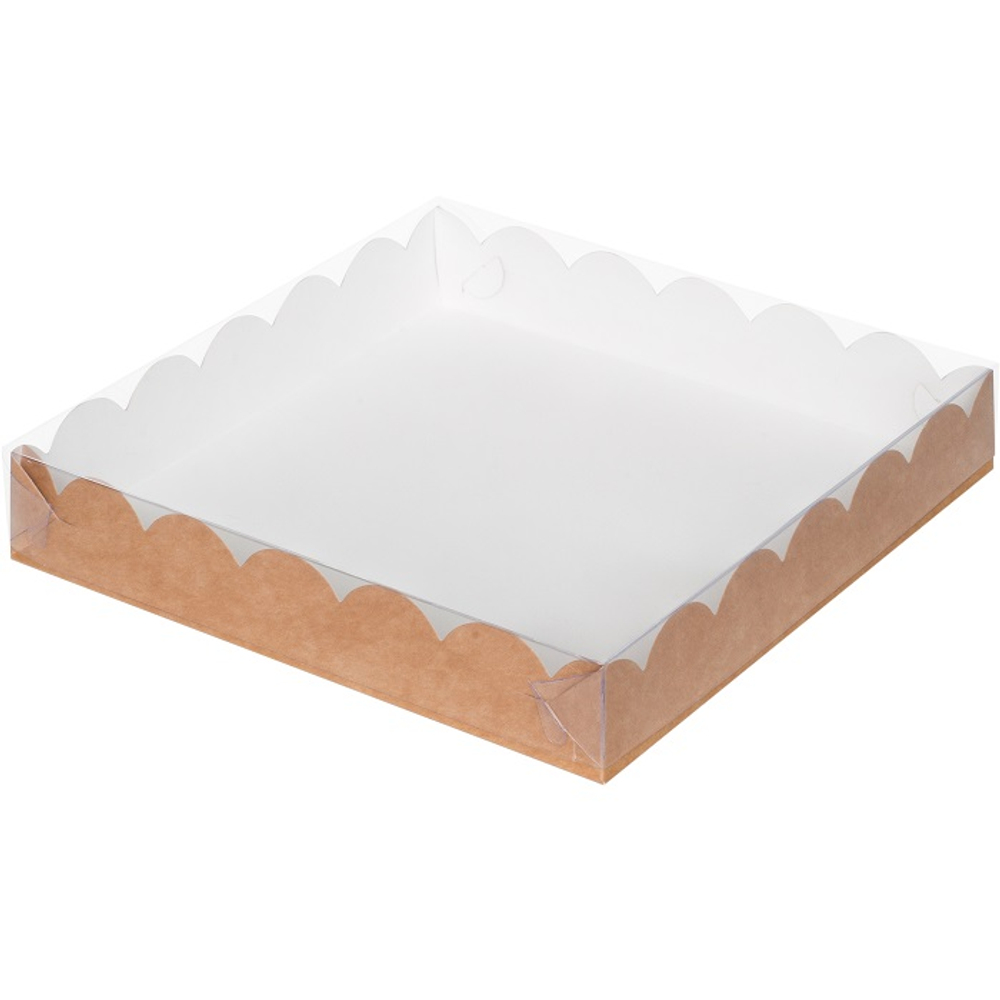 Коробка для печенья и пряников 200*200*35 мм (КРАФТ)