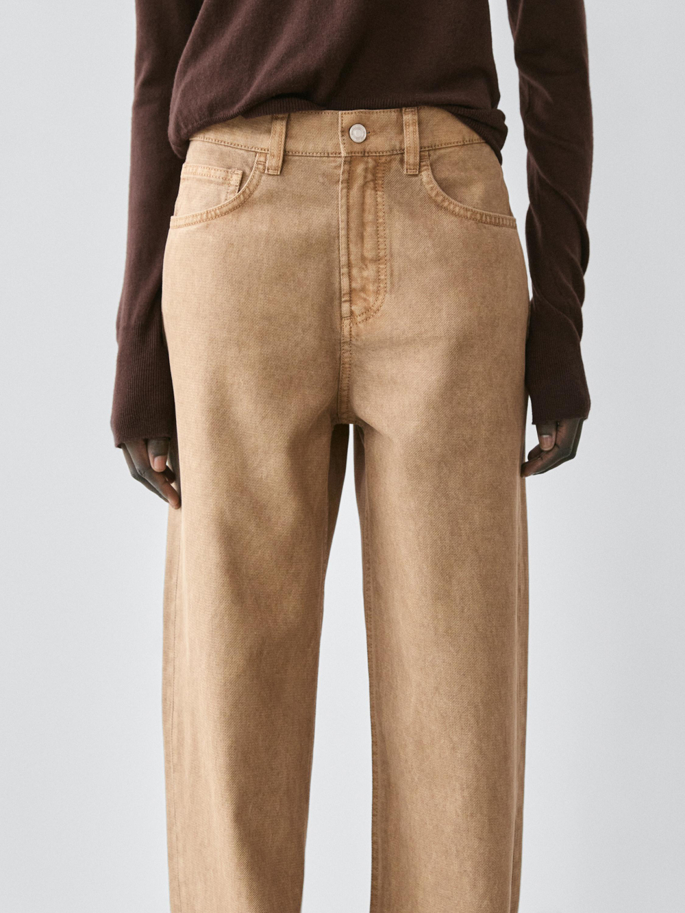 Massimo Dutti Джинсы с широкими штанинами, охра