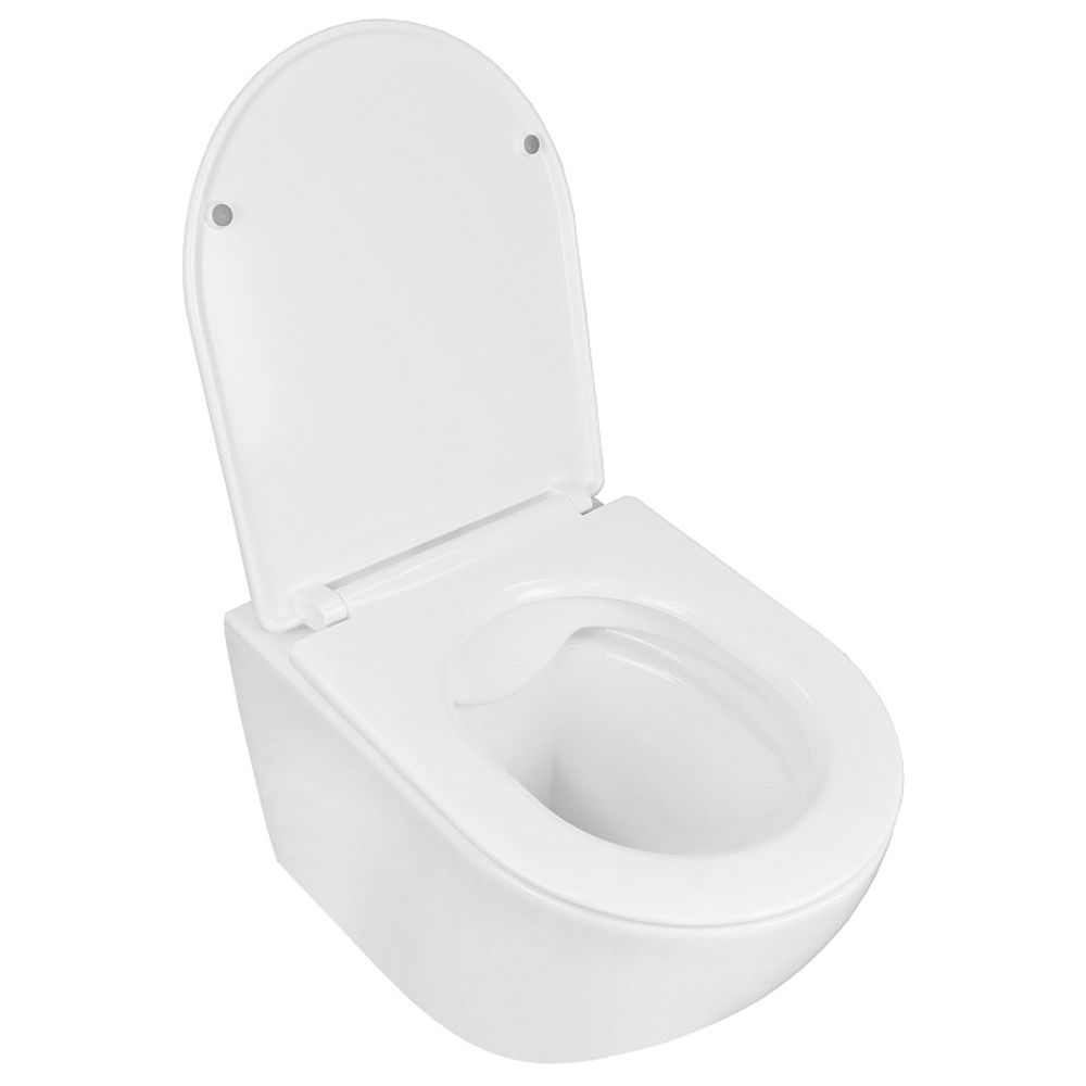 Сет: Инсталляция LORANTO prestige + Унитаз подвесной Azario Fatto безободковый, система смыва "Торнадо", c быстросъемным сиденьем микролифт + Кнопка к инсталляции Loranto Prestige Line, хром матовый (4551+AZ-1049WS+7521)