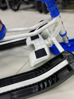 Снегокат «Тимка спорт 4-1» со спинкой с машинками (арт. ТС4-1/БГ)