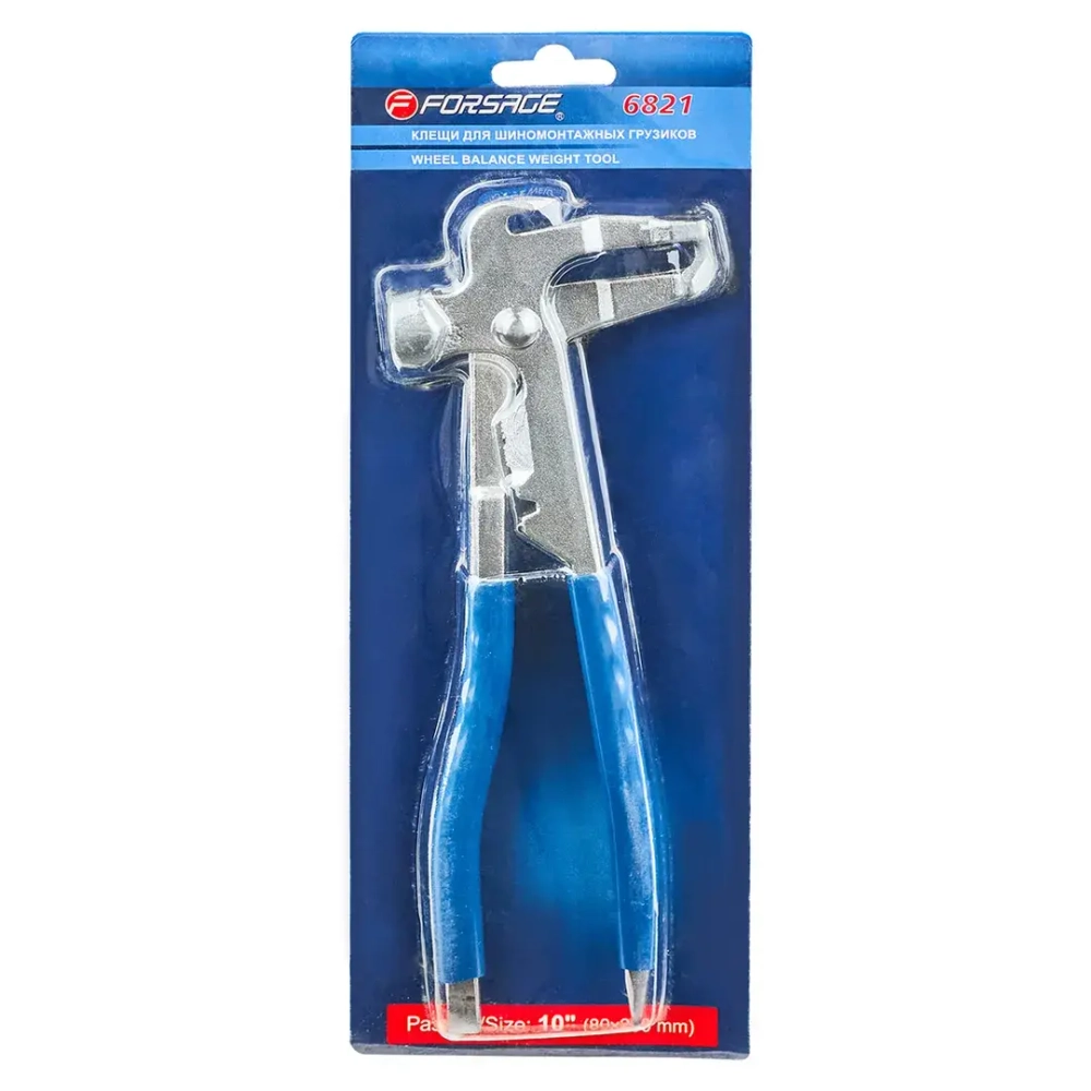 Клещи для шиномонтажных грузиков 250мм,в блистере Forsage F-6821