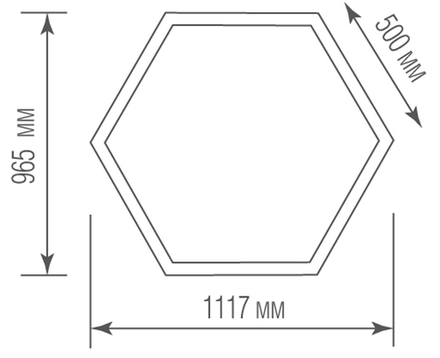Накладной светодиодный светильник 114Вт 4000K