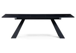 Стеклянный стол Стиг 180(230)х95х77 обсидиан / черный