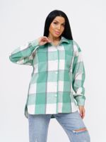 930 Рубашка "Клетка салатовая" SveTekst (Акция)