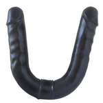 Фаллоимитатор двусторонний реалистичный U-образной формы (Цвет: черный)