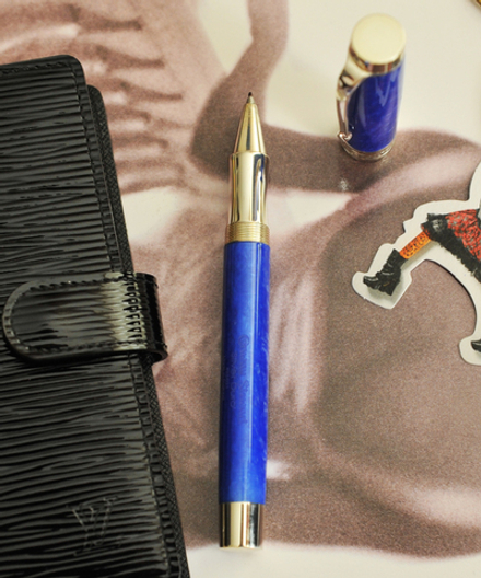Conway Stewart Ручка роллер Silver Duro, sapphire blue