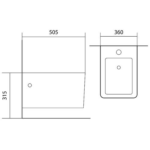 Биде Aquatek Либра New AQ0506N-00 подвесное Белое