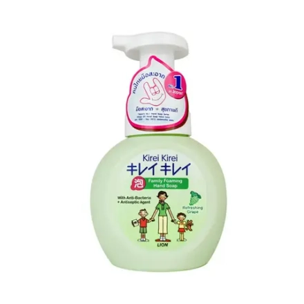 Пенное мыло для рук увлажняющее с антибактериальным эффектом Аромат винограда 490 мл, LION