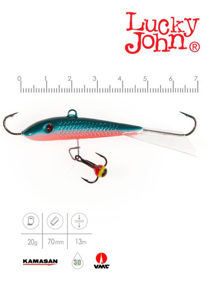 Балансир Lucky John FIN 5 с тр. 70мм/54 блистер