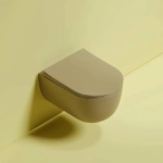 Унитаз подвесной Ceramica Nova Modena CN6063MC безободковый, с крышкой микролифт, капучино матовый