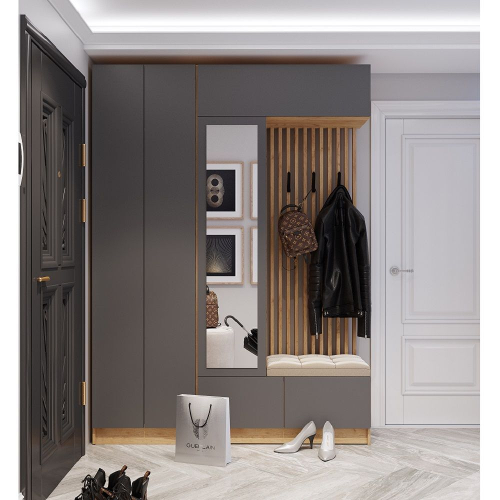 Шкаф для одежды Micon Руэлла, ЛДСП, двухдверный, с выдвижной штангой