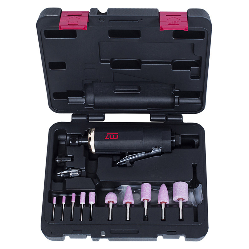 MIGHTY SEVEN (QA-0215A) Пневматическая бормашина (шарошка) 3 - 6 мм, 20000 об/мин, с набором принадлежностей, 15 предметов