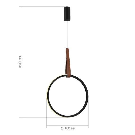 SL6131.403.20 Светильник подвесной ST-Luce Черный/Черный, Терракотовый LED 1*20W 4000K SHAPE