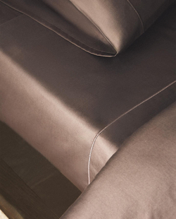 Zara Home - Простыня из сатина с подолом (300 нитей), коричневый, 240x280 см