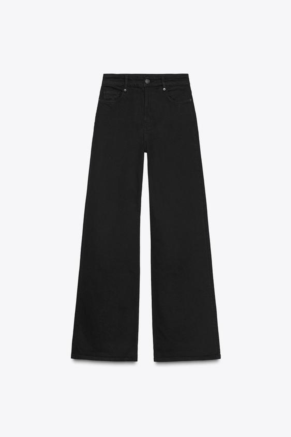 ZARA ДЖИНСЫ WIDE LEG С ВЫСОКОЙ ПОСАДКОЙ — ZW COLLECTION, ЧЕРНЫЙ