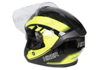 Шлем мото открытый HIZER J222 №2 (L) black/yellow (2 визора)