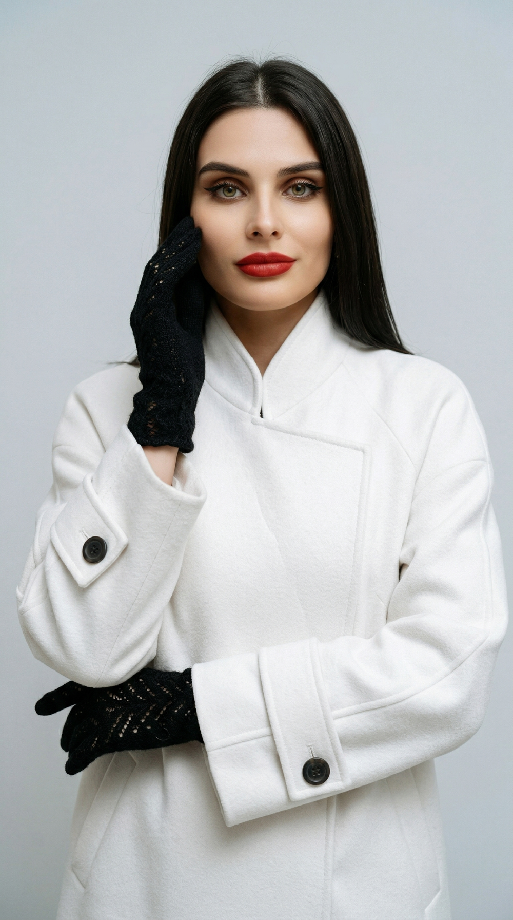 Перчатки ажурные ПЧ237-07 черный