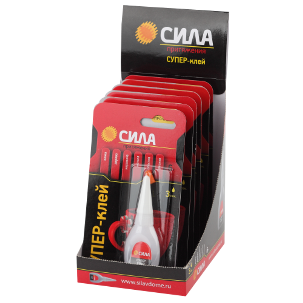 Супер-клей СИЛА SSBL1-6 6 г туба пластик | Сила