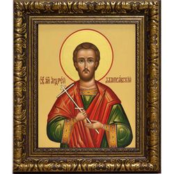 Андрей Лампсакский мученик. Икона на холсте.