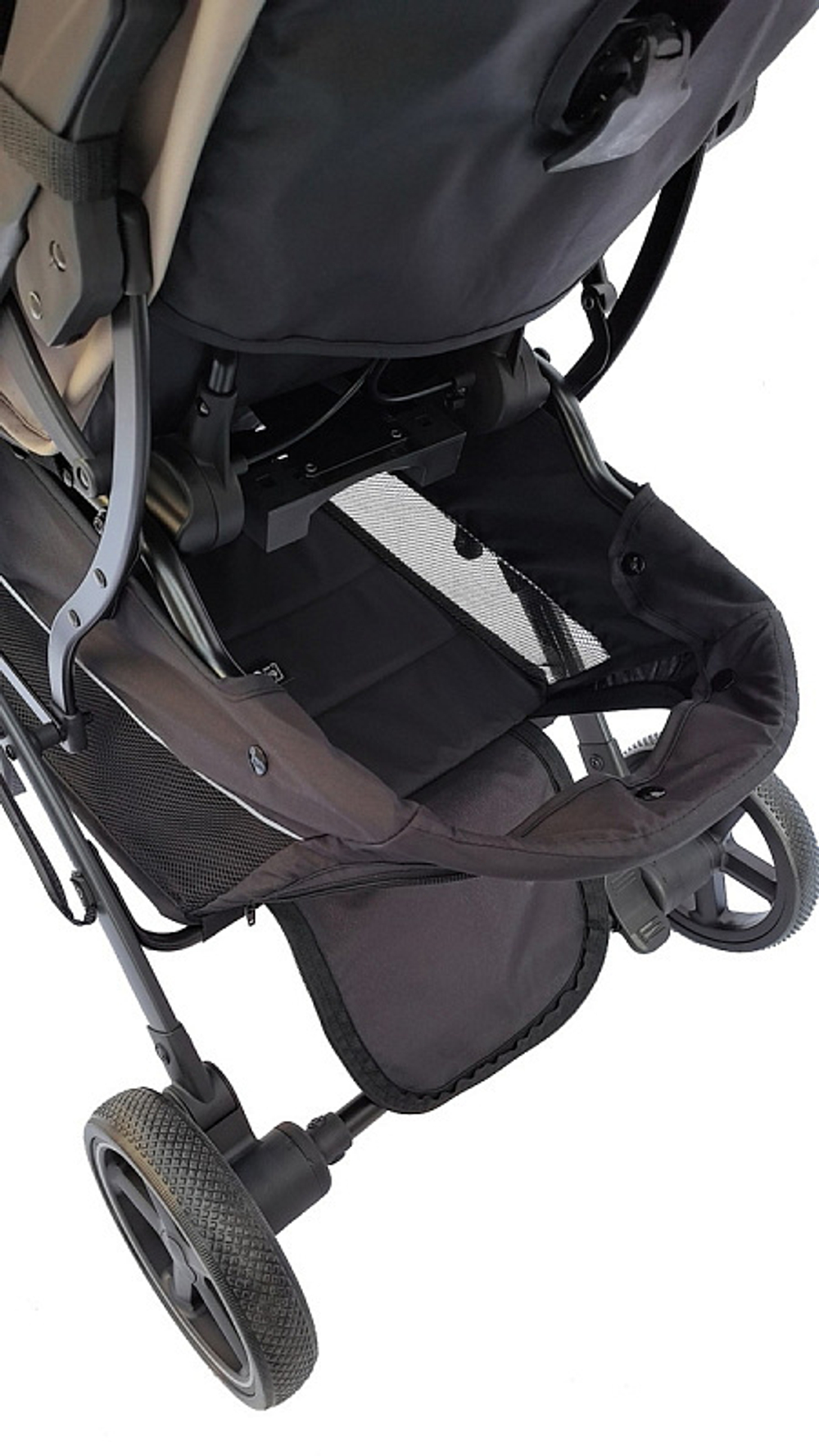 Коляска прогулочная Peppy Polo sandstone черная рама, сумка