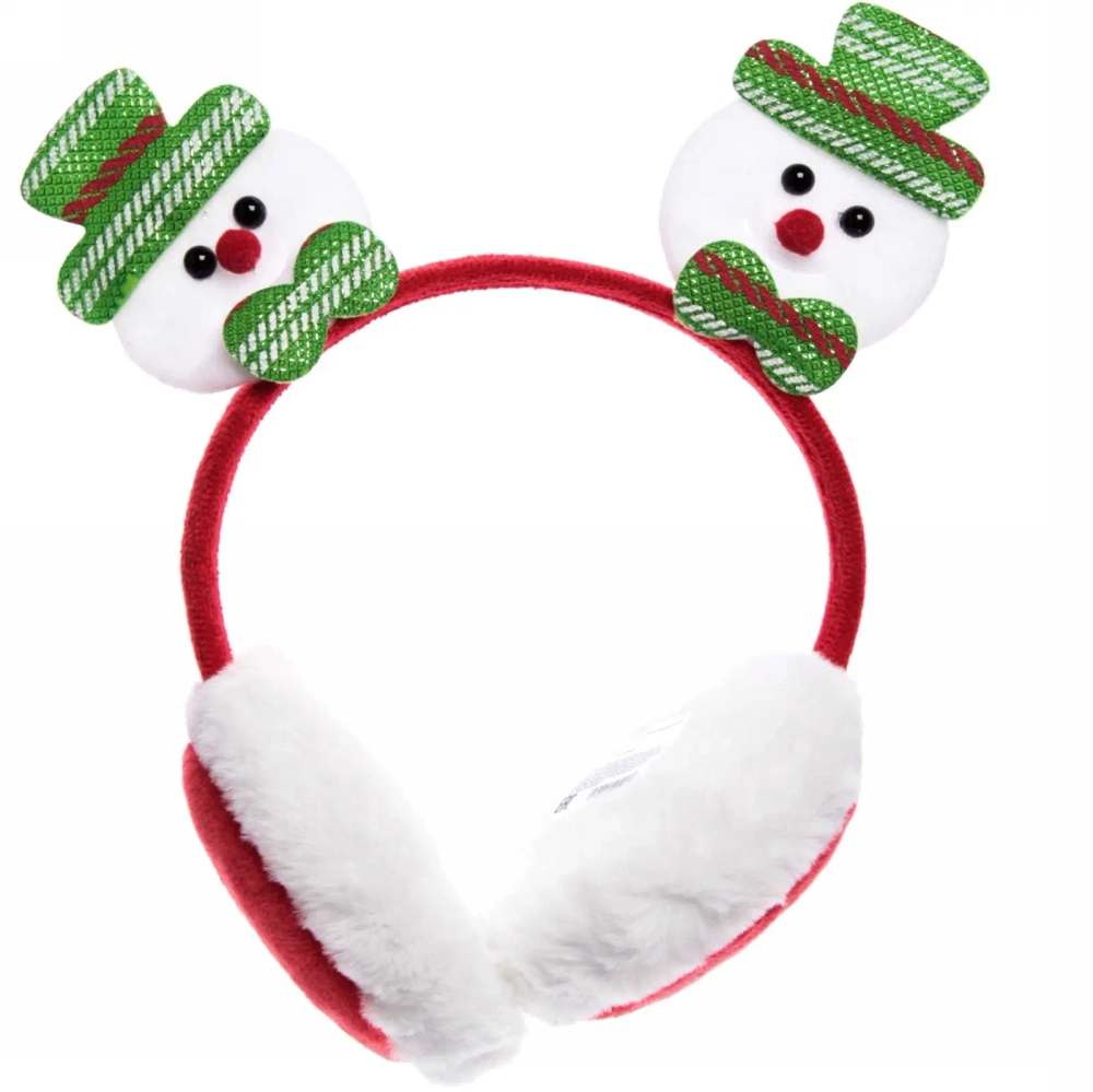 Наушники меховые «Новогодняя сказка - Снеговик», 1 цвет