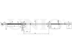 Трос стояночного тормоза задний UNIO CAB-60047
