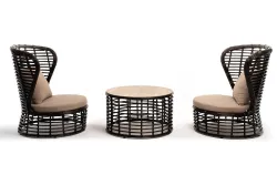 "Парма" кофейный комплект из искусственного ротанга, цвет бронзовый