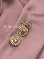 Пуговицы Шан. Золотые Жемчуг4 19,5 мм