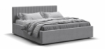 Ронда Кровать+ПМ 160 Велюр Монолит сталь