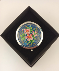 Ручное зеркало "Шиповник"   (худ. Балашова)