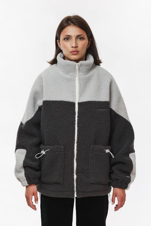 Куртка Ymkashix Furry Big Logo HTF серая/графитовая